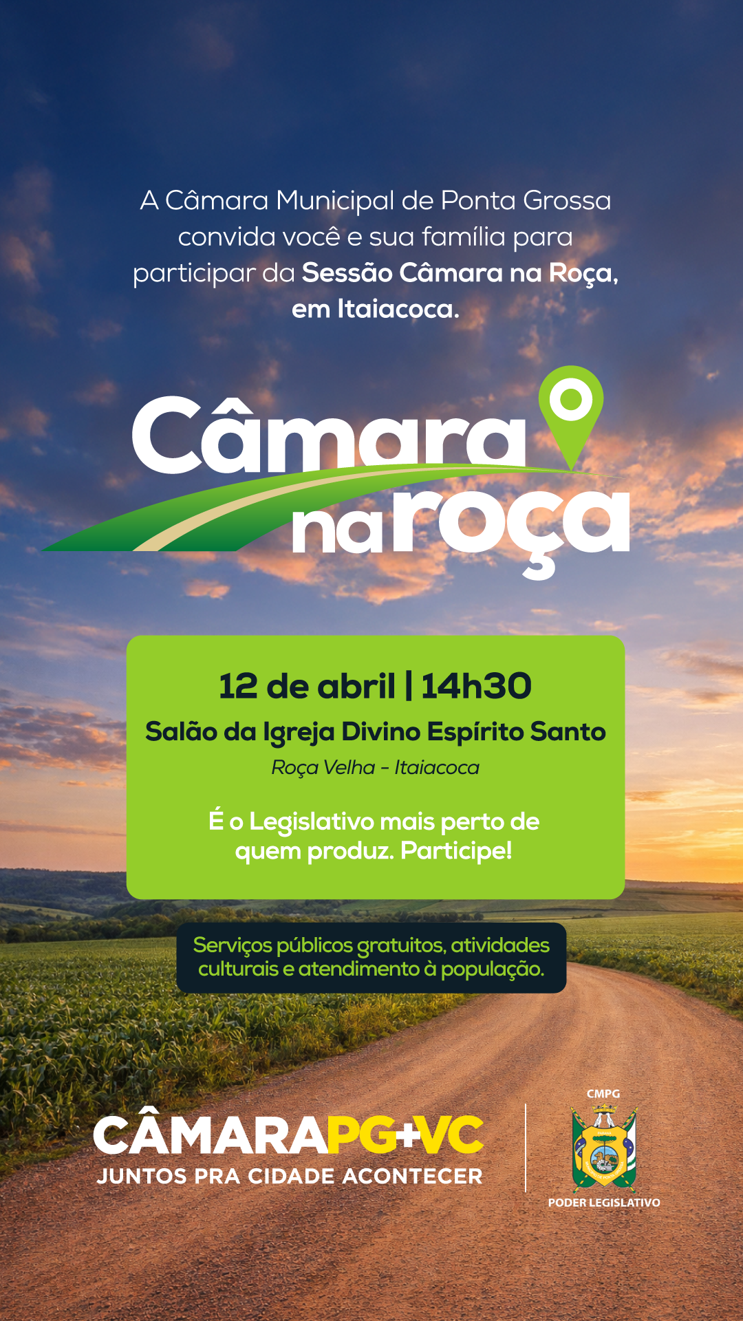 Câmara na Roça chega a Itaiacoca no próximo domingo  