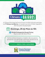 Câmara nos Bairros leva vereadores até a população neste domingo em Ponta Grossa