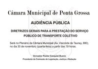 Transporte coletivo volta a ser debatido em audiência pública na câmara